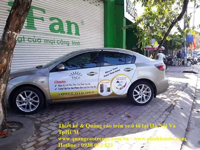 thiết kế thi công quảng cáo trên xe ô tô tại Hà nội