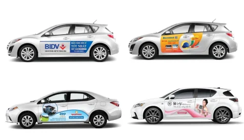 Mẫu thiết kế decal quảng cáo trên ô tô đẹp cho doanh nghiệp tại Việt Nam