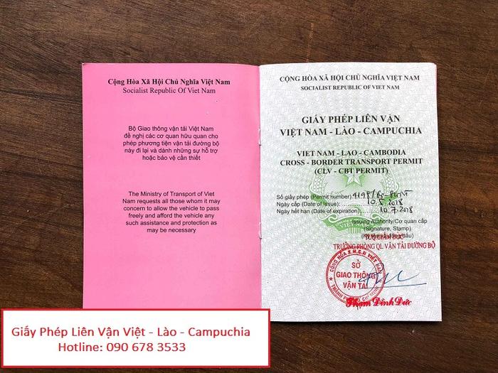Giấy phép liên vận việt campuchia giá rẻ