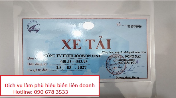 PHÙ HIỆU XE TẢI BIỂN LIÊN DOANH TẠI HẢI DƯƠNG