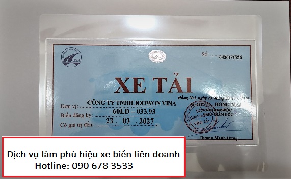 PHÙ HIỆU XE TẢI BIỂN LIÊN DOANH TẠI PHÚ THỌ