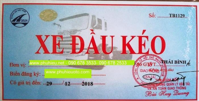 phù hiệu xe đầu kéo tại bình dương