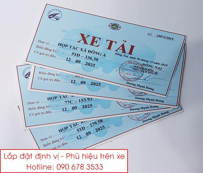 làm phù hiệu xe tải toàn quốc nhanh chóng, giá rẻ