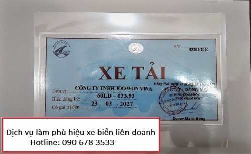 Phù hiệu xe ô tô biển liên doanh tại Phú Thọ chất lượng › Sản phẩm