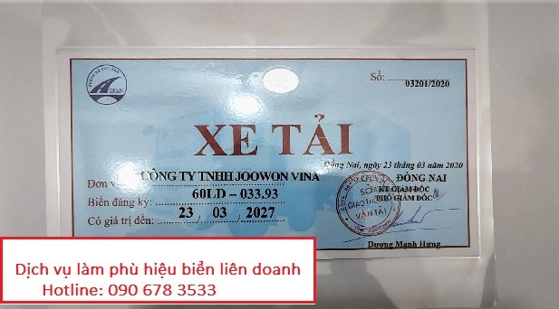 Phù hiệu xe ô tô biển liên doanh tại Bắc Ninh giá rẻ