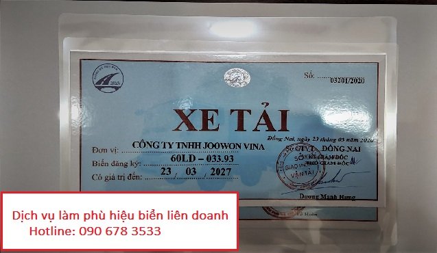 Phù hiệu xe ô tô biển liên doanh tại Bắc Ninh giá rẻ